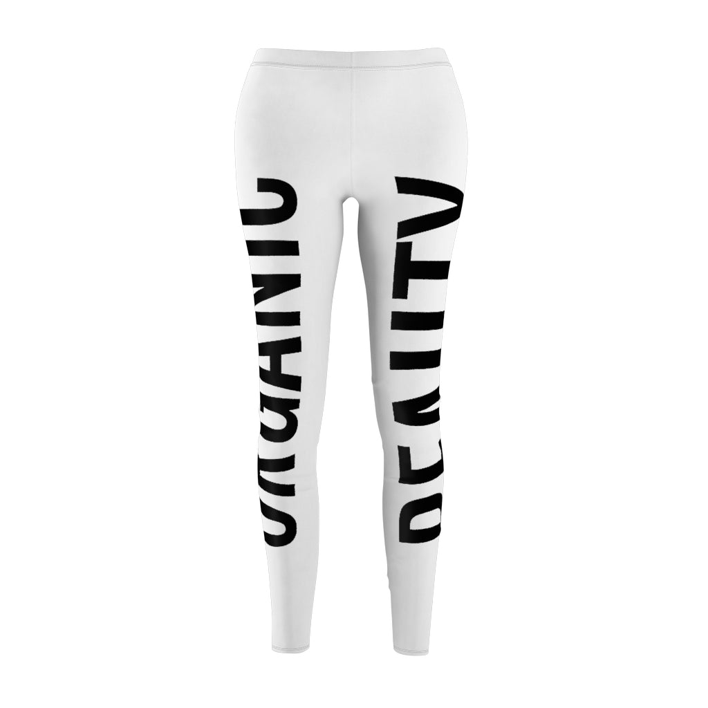 Women's Cut & Sew Casual Leggings/US White Seams