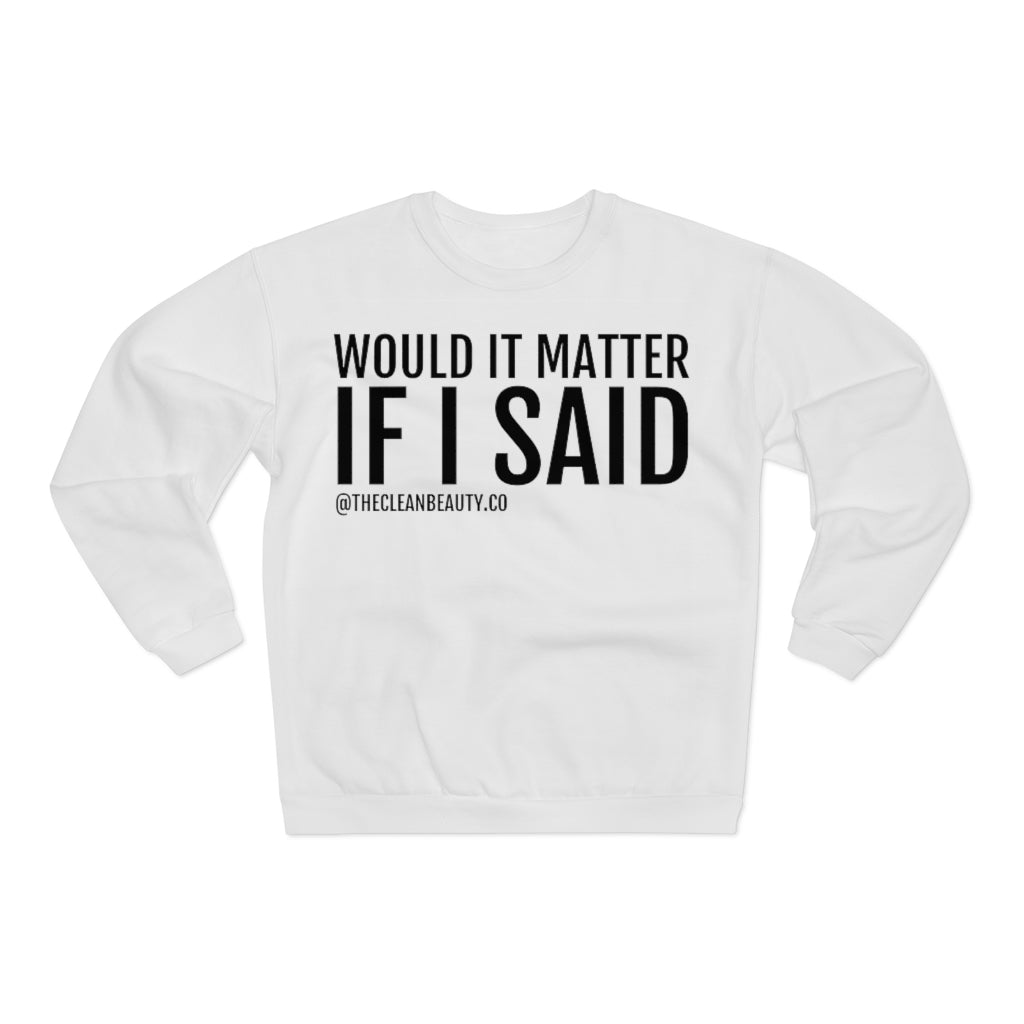 Unisex Crew Neck Sweatshirt White