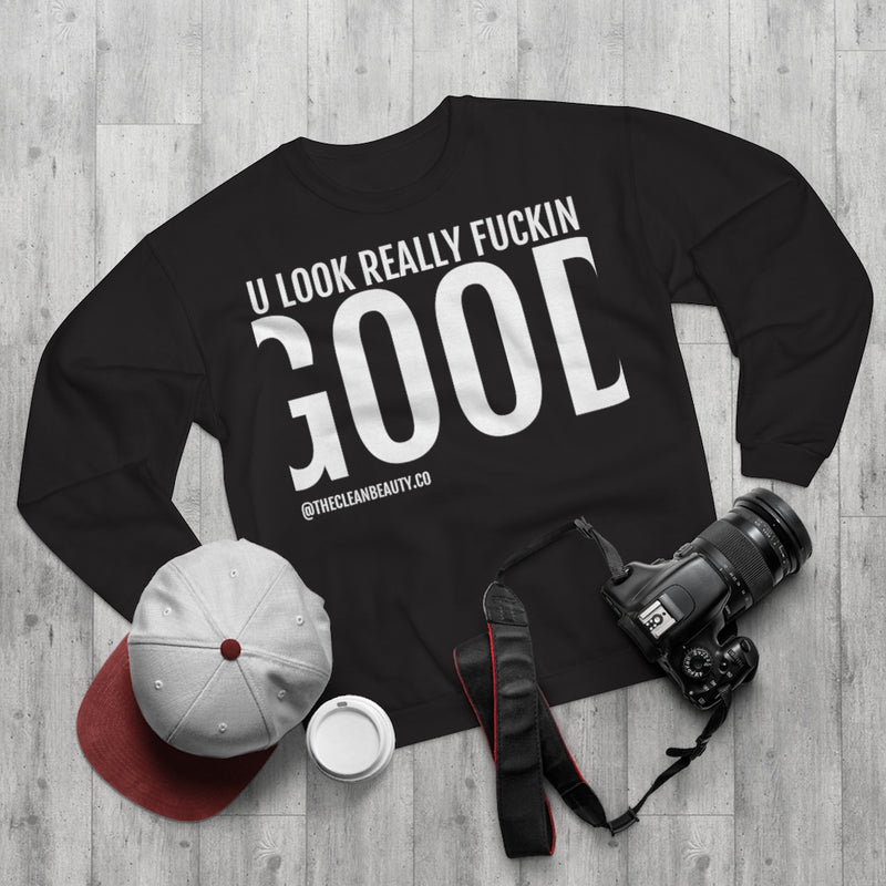 Unisex Crew Neck Sweatshirt Black