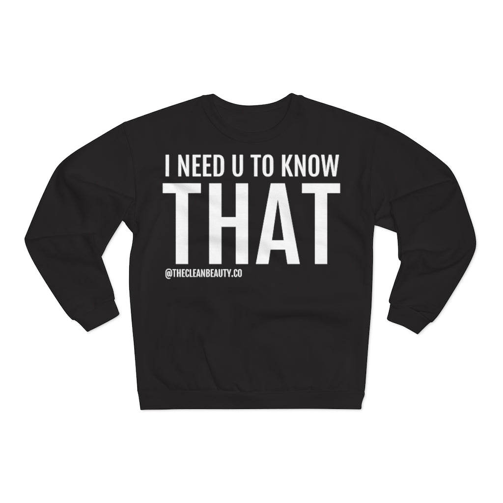 Unisex Crew Neck Sweatshirt Black
