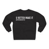 Unisex Crew Neck Sweatshirt Black