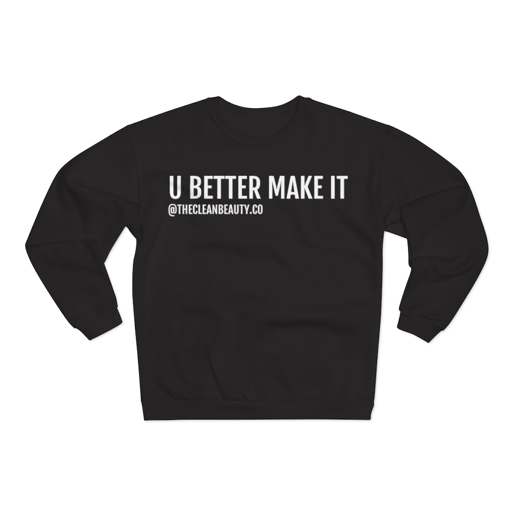 Unisex Crew Neck Sweatshirt Black