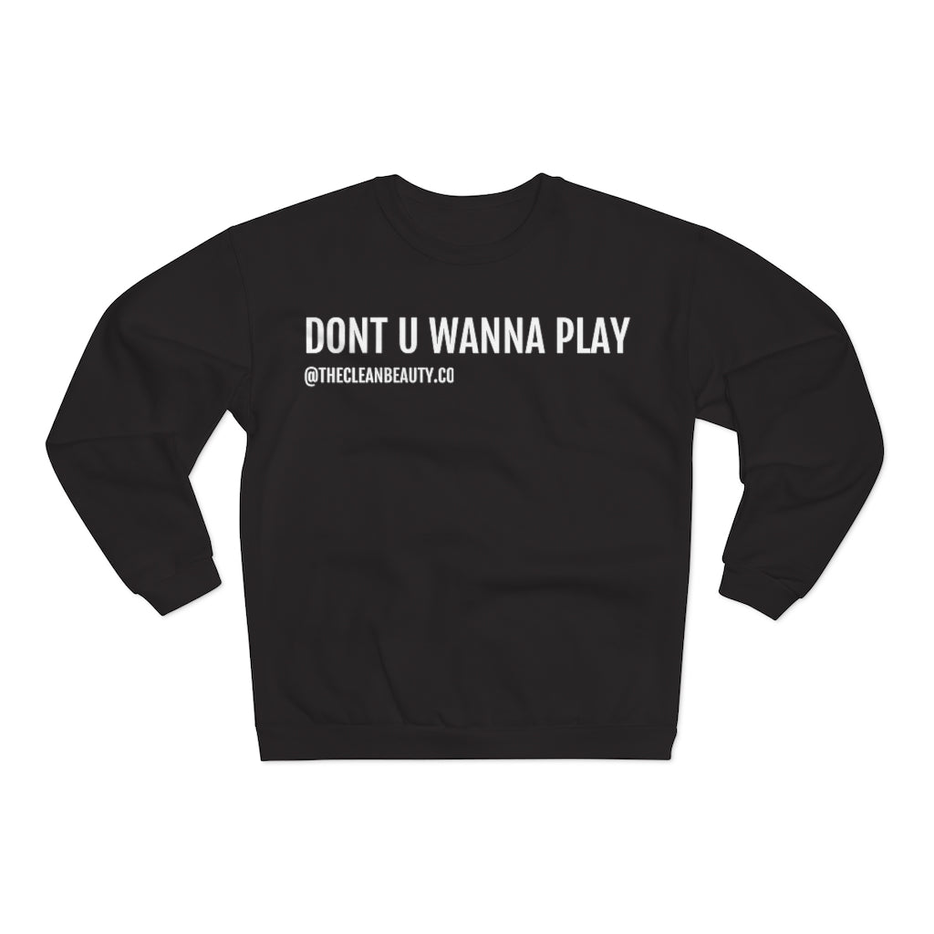 Unisex Crew Neck Sweatshirt Black