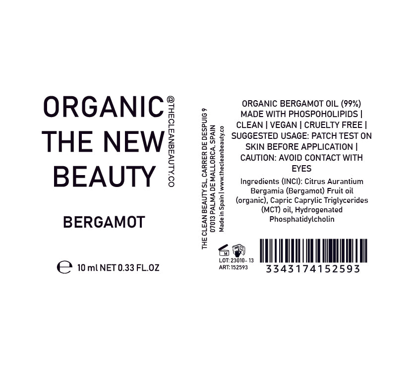bergamot essential oil (FCF free) | organic | made with plant lipids