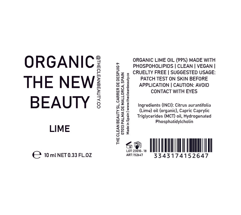 lime essential oil | organic | made with plant lipids