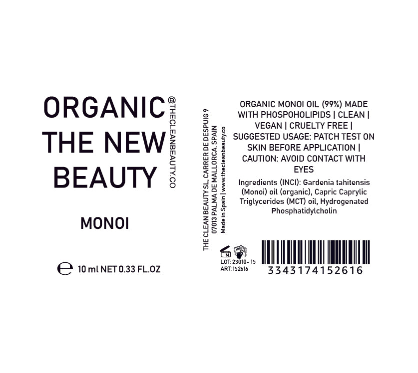 monoi essential oil | organic | made with plant lipids