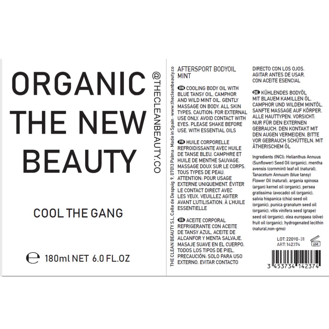 cool the gang | aftersport body oil | bio-organic