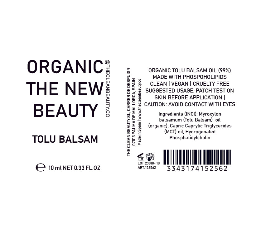 tolu essential oil | organic | made with plant lipids