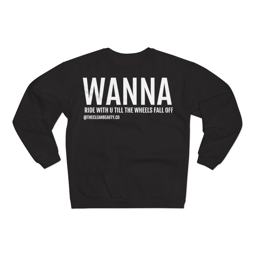 Unisex Crew Neck Sweatshirt Black