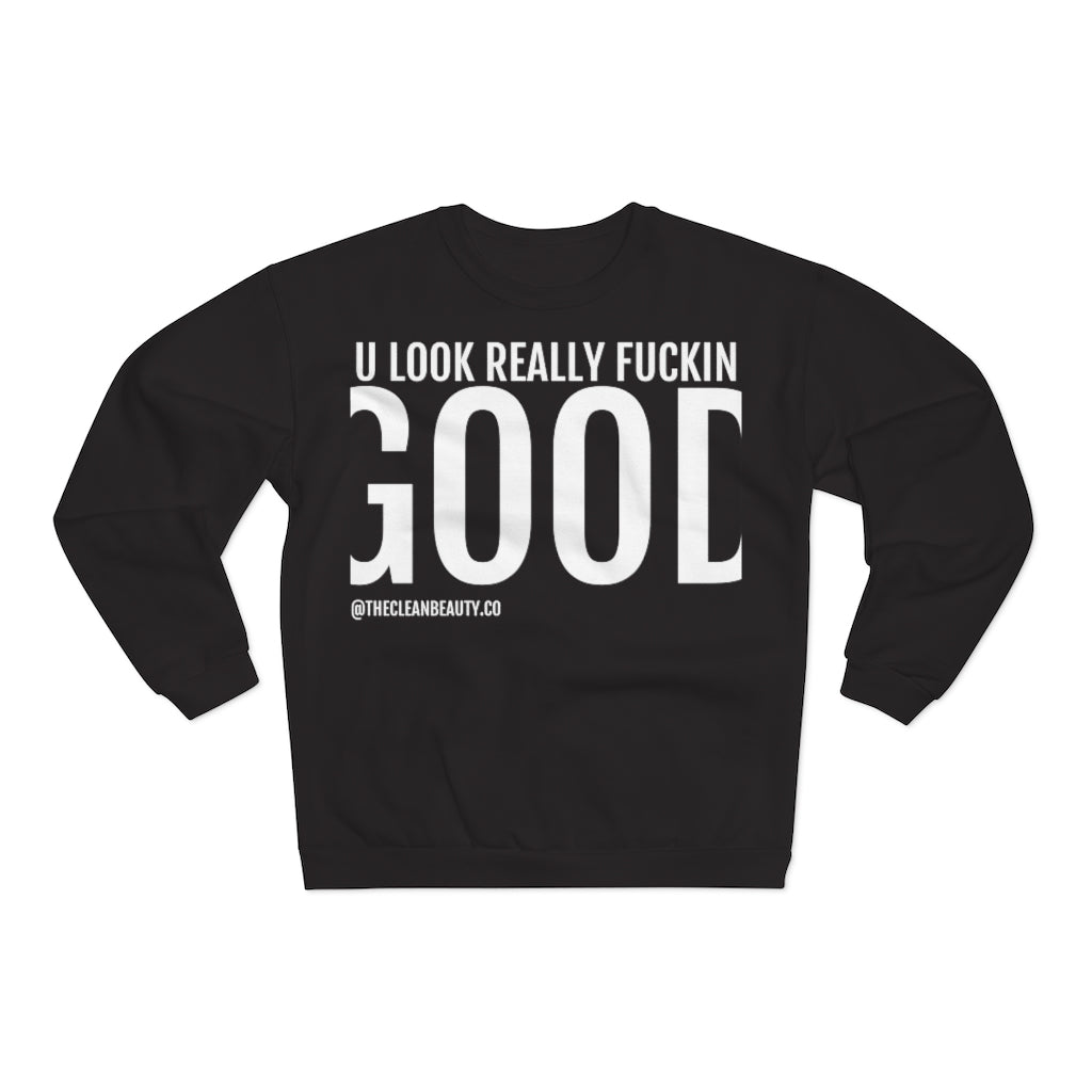 Unisex Crew Neck Sweatshirt Black