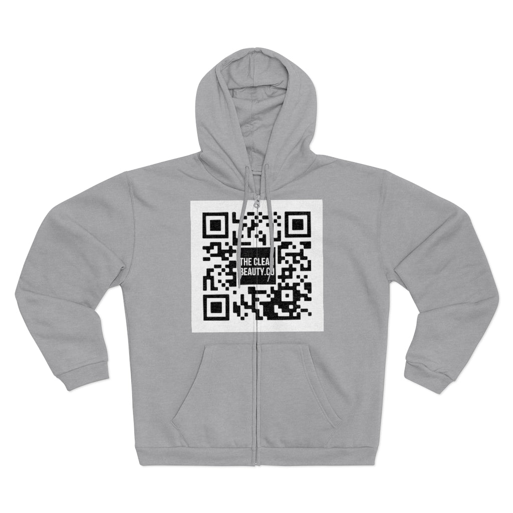 Unisex Hooded Zip Sweatshirt/EUROPE Heather Grey