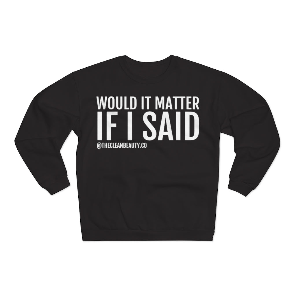 Unisex Crew Neck Sweatshirt Black